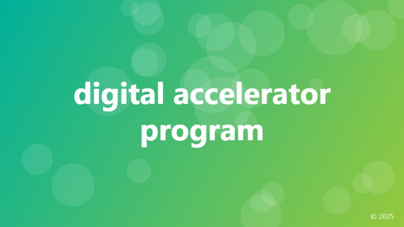 digital accelerator program