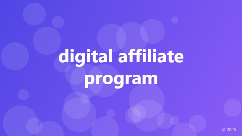 digital affiliate program
