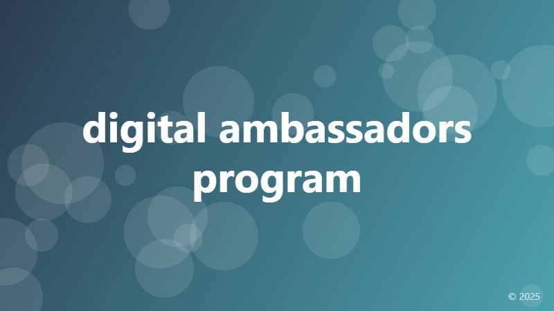 digital ambassadors program