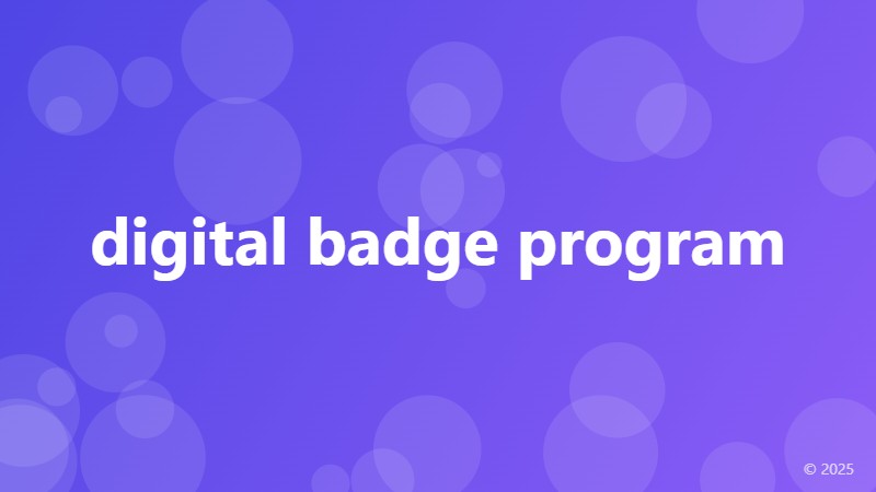 digital badge program