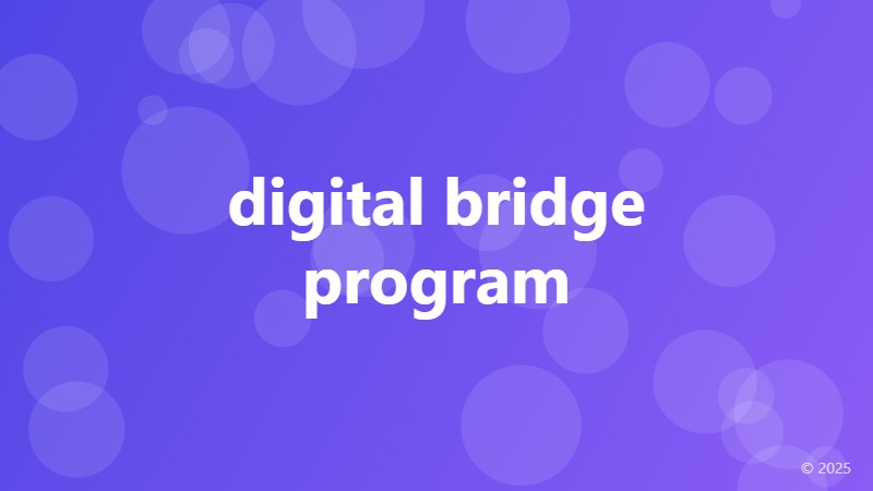digital bridge program
