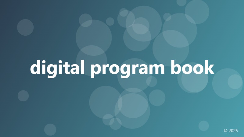 digital program book