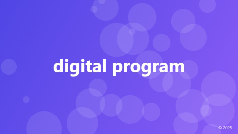 digital program