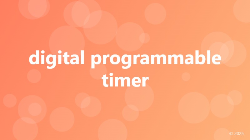digital programmable timer