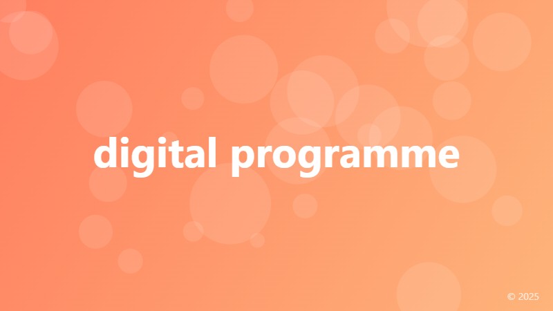 digital programme