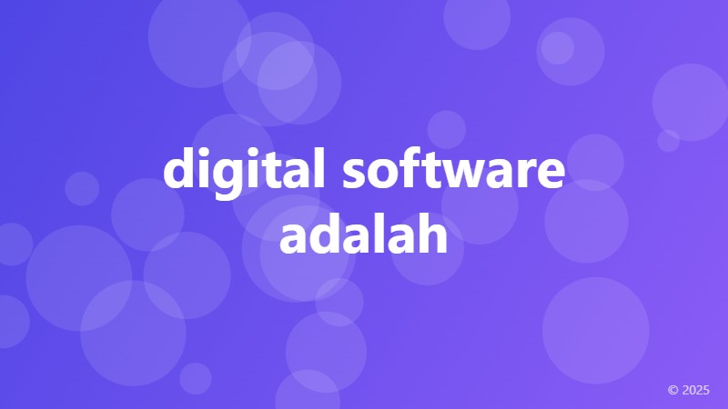 digital software adalah