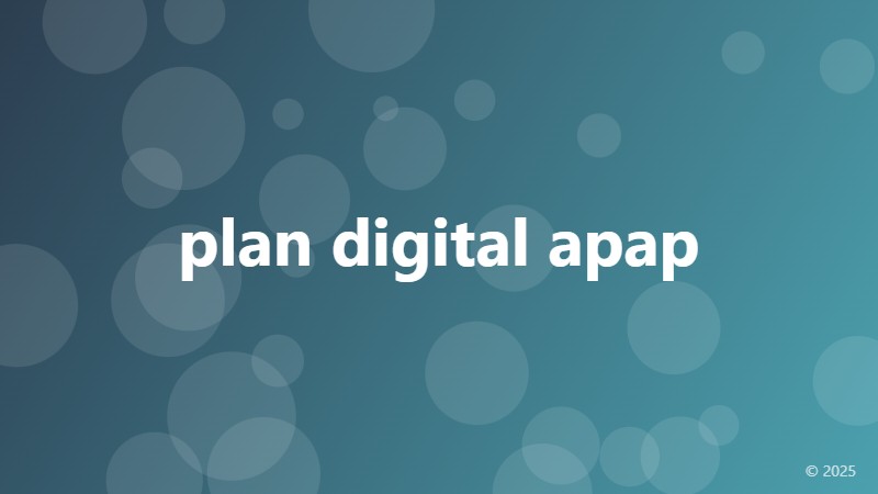 plan digital apap