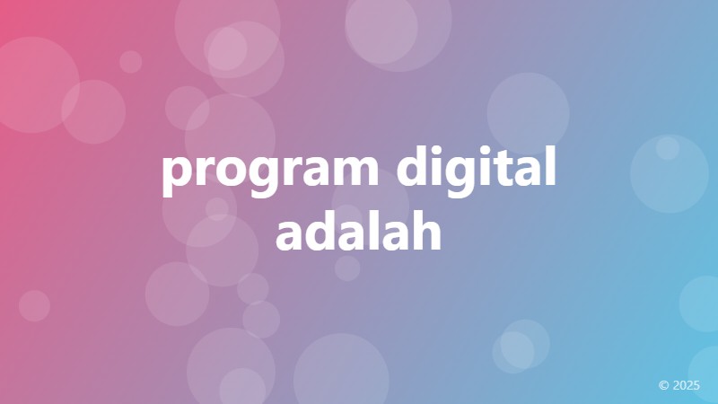 program digital adalah